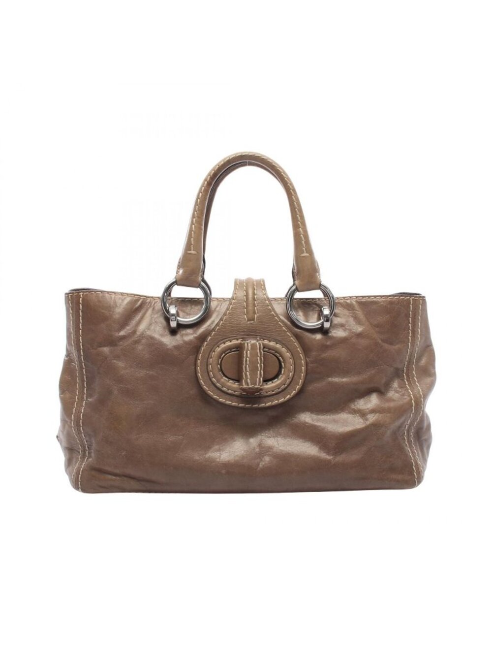 Prada Handbag Khaki Leather